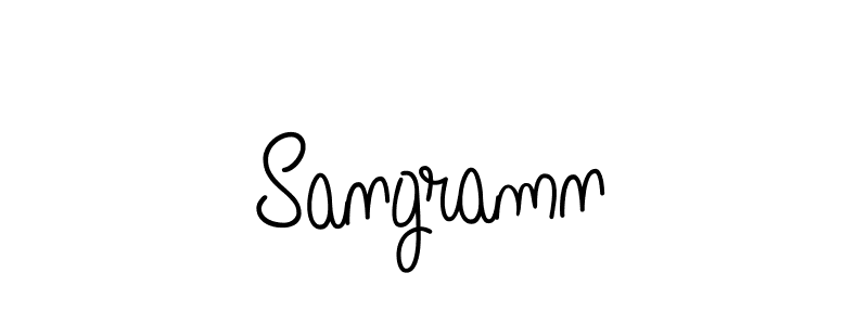 You should practise on your own different ways (Angelique-Rose-font-FFP) to write your name (Sangramn) in signature. don't let someone else do it for you. Sangramn signature style 5 images and pictures png