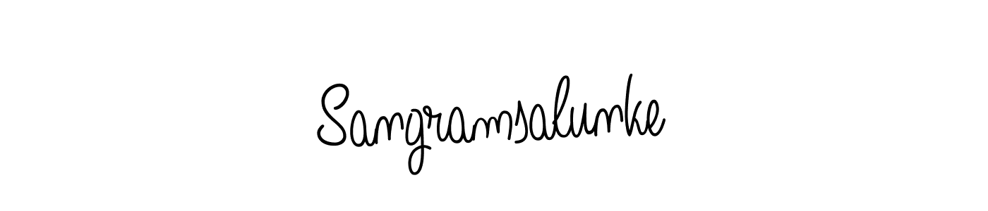 Also You can easily find your signature by using the search form. We will create Sangramsalunke name handwritten signature images for you free of cost using Angelique-Rose-font-FFP sign style. Sangramsalunke signature style 5 images and pictures png