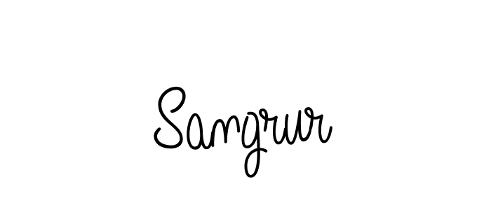 You should practise on your own different ways (Angelique-Rose-font-FFP) to write your name (Sangrur) in signature. don't let someone else do it for you. Sangrur signature style 5 images and pictures png