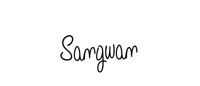 You should practise on your own different ways (Angelique-Rose-font-FFP) to write your name (Sangwan) in signature. don't let someone else do it for you. Sangwan signature style 5 images and pictures png