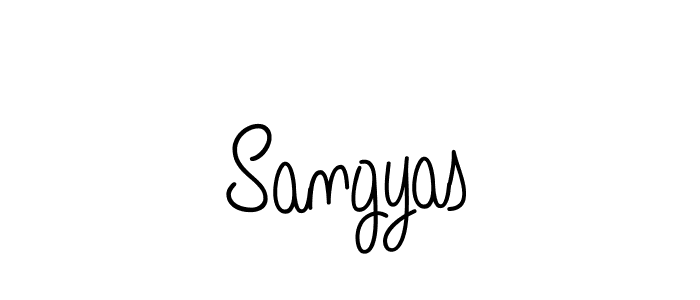 You should practise on your own different ways (Angelique-Rose-font-FFP) to write your name (Sangyas) in signature. don't let someone else do it for you. Sangyas signature style 5 images and pictures png