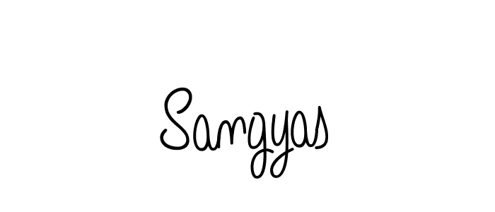 You should practise on your own different ways (Angelique-Rose-font-FFP) to write your name (Sangyas) in signature. don't let someone else do it for you. Sangyas signature style 5 images and pictures png