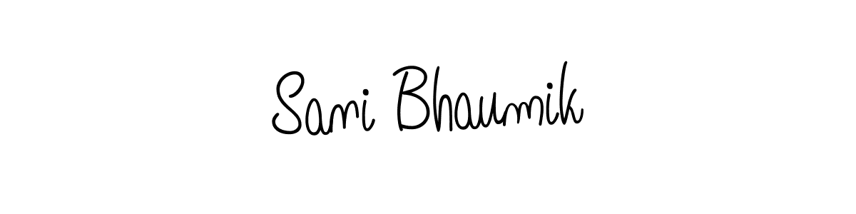 Check out images of Autograph of Sani Bhaumik name. Actor Sani Bhaumik Signature Style. Angelique-Rose-font-FFP is a professional sign style online. Sani Bhaumik signature style 5 images and pictures png