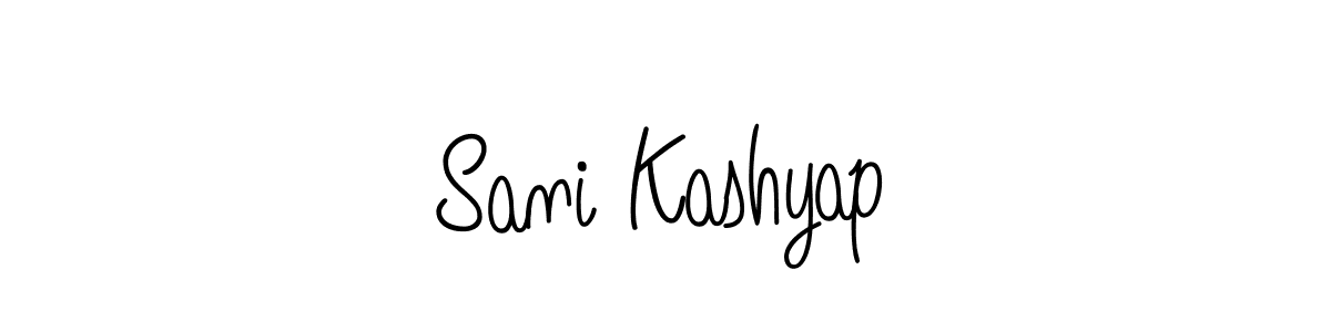 How to Draw Sani Kashyap signature style? Angelique-Rose-font-FFP is a latest design signature styles for name Sani Kashyap. Sani Kashyap signature style 5 images and pictures png