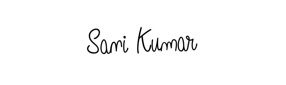 Use a signature maker to create a handwritten signature online. With this signature software, you can design (Angelique-Rose-font-FFP) your own signature for name Sani Kumar. Sani Kumar signature style 5 images and pictures png