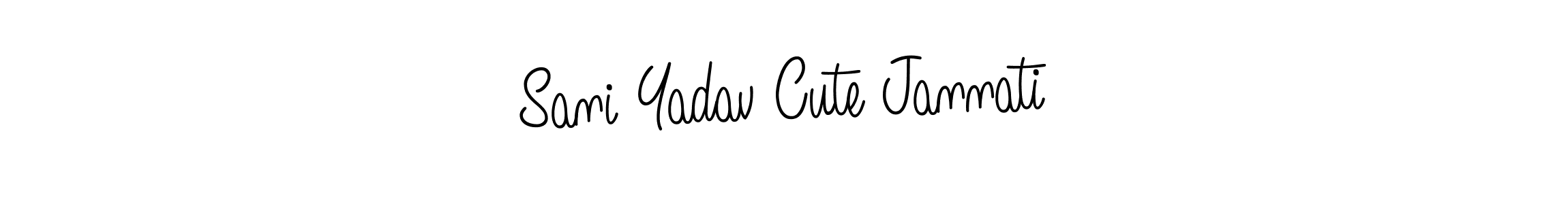 Make a short Sani Yadav Cute Jannati signature style. Manage your documents anywhere anytime using Angelique-Rose-font-FFP. Create and add eSignatures, submit forms, share and send files easily. Sani Yadav Cute Jannati signature style 5 images and pictures png
