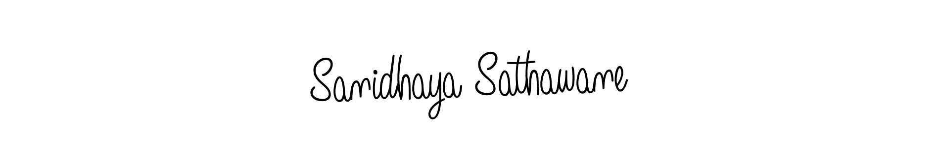 Make a beautiful signature design for name Sanidhaya Sathawane. With this signature (Angelique-Rose-font-FFP) style, you can create a handwritten signature for free. Sanidhaya Sathawane signature style 5 images and pictures png