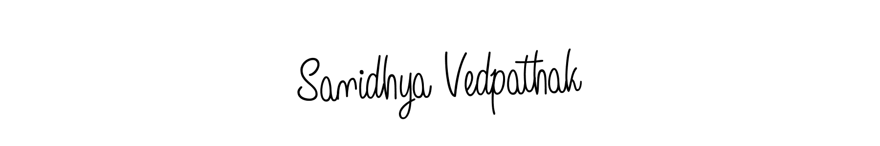 if you are searching for the best signature style for your name Sanidhya Vedpathak. so please give up your signature search. here we have designed multiple signature styles  using Angelique-Rose-font-FFP. Sanidhya Vedpathak signature style 5 images and pictures png