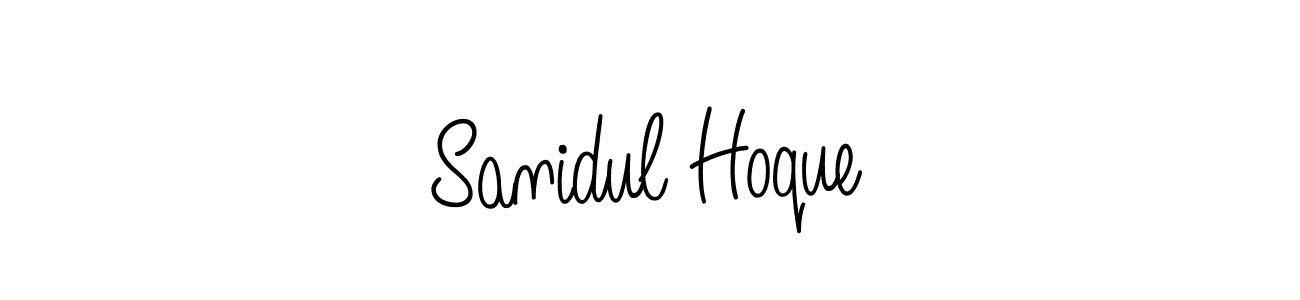 How to make Sanidul Hoque name signature. Use Angelique-Rose-font-FFP style for creating short signs online. This is the latest handwritten sign. Sanidul Hoque signature style 5 images and pictures png