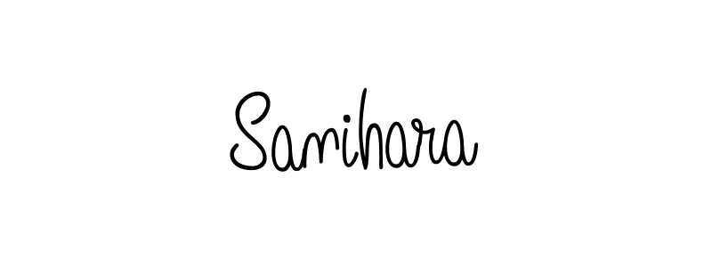 Use a signature maker to create a handwritten signature online. With this signature software, you can design (Angelique-Rose-font-FFP) your own signature for name Sanihara. Sanihara signature style 5 images and pictures png