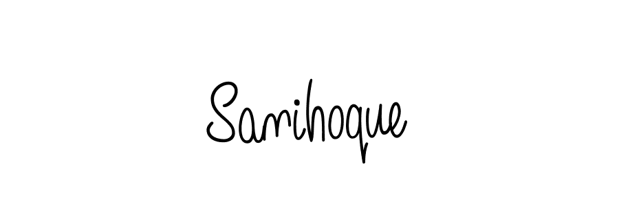 You should practise on your own different ways (Angelique-Rose-font-FFP) to write your name (Sanihoque) in signature. don't let someone else do it for you. Sanihoque signature style 5 images and pictures png