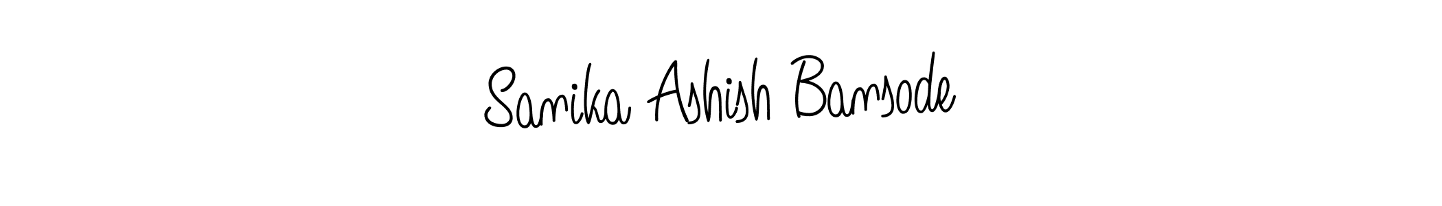 How to make Sanika Ashish Bansode name signature. Use Angelique-Rose-font-FFP style for creating short signs online. This is the latest handwritten sign. Sanika Ashish Bansode signature style 5 images and pictures png