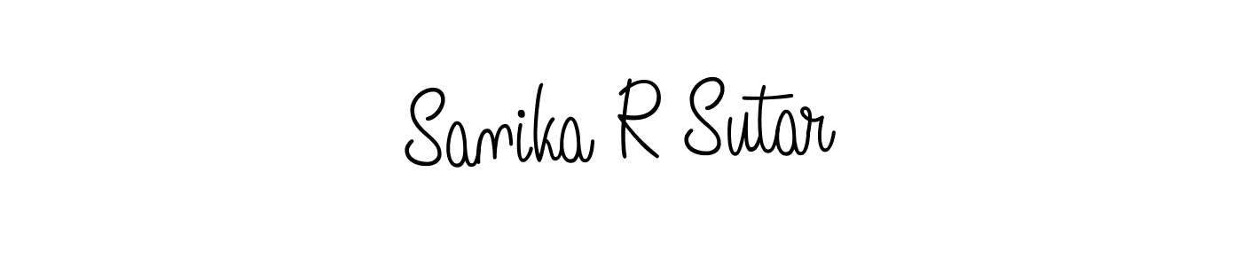 Create a beautiful signature design for name Sanika R Sutar. With this signature (Angelique-Rose-font-FFP) fonts, you can make a handwritten signature for free. Sanika R Sutar signature style 5 images and pictures png
