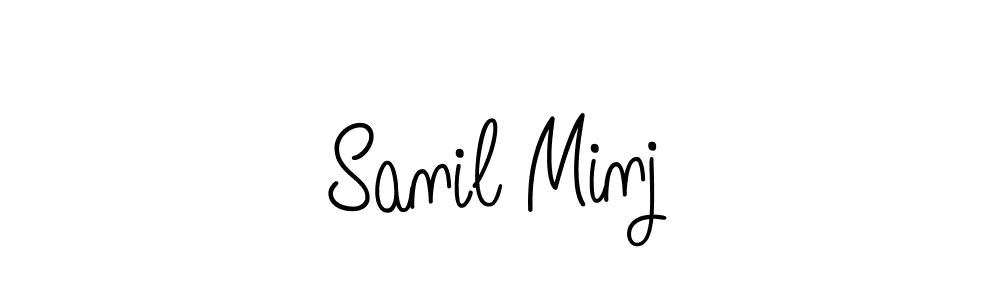 How to make Sanil Minj name signature. Use Angelique-Rose-font-FFP style for creating short signs online. This is the latest handwritten sign. Sanil Minj signature style 5 images and pictures png