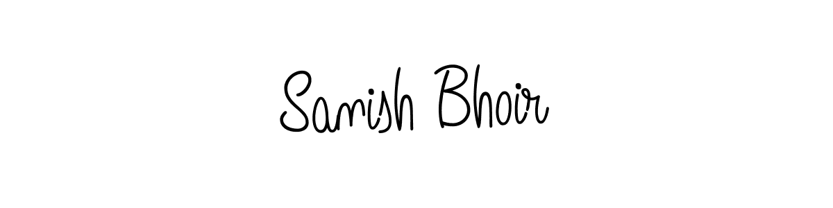 Use a signature maker to create a handwritten signature online. With this signature software, you can design (Angelique-Rose-font-FFP) your own signature for name Sanish Bhoir. Sanish Bhoir signature style 5 images and pictures png