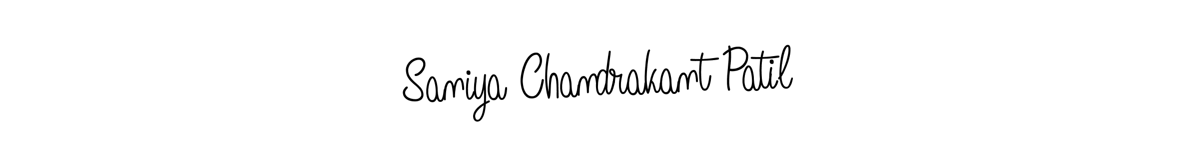 Design your own signature with our free online signature maker. With this signature software, you can create a handwritten (Angelique-Rose-font-FFP) signature for name Saniya Chandrakant Patil. Saniya Chandrakant Patil signature style 5 images and pictures png