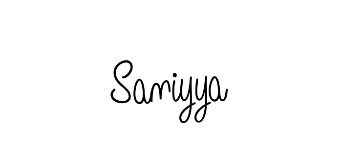 Also we have Saniyya name is the best signature style. Create professional handwritten signature collection using Angelique-Rose-font-FFP autograph style. Saniyya signature style 5 images and pictures png