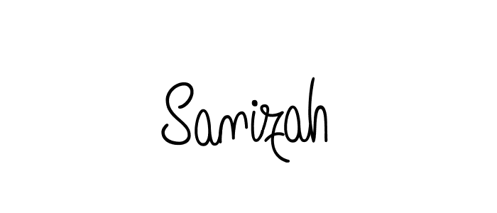 Use a signature maker to create a handwritten signature online. With this signature software, you can design (Angelique-Rose-font-FFP) your own signature for name Sanizah. Sanizah signature style 5 images and pictures png