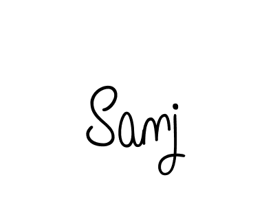 Use a signature maker to create a handwritten signature online. With this signature software, you can design (Angelique-Rose-font-FFP) your own signature for name Sanj. Sanj signature style 5 images and pictures png