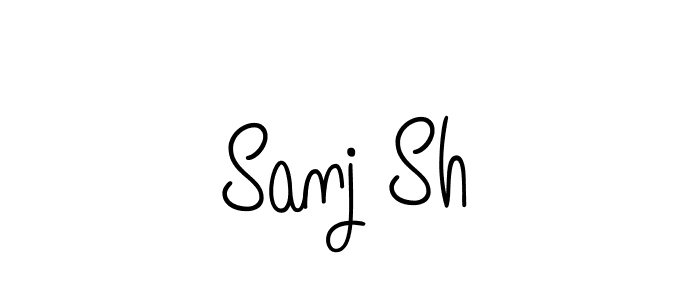 Make a beautiful signature design for name Sanj Sh. With this signature (Angelique-Rose-font-FFP) style, you can create a handwritten signature for free. Sanj Sh signature style 5 images and pictures png