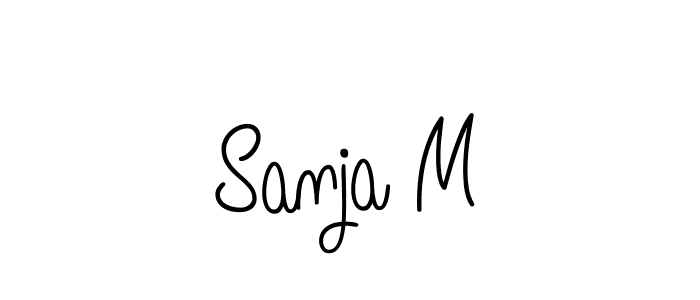 if you are searching for the best signature style for your name Sanja M. so please give up your signature search. here we have designed multiple signature styles  using Angelique-Rose-font-FFP. Sanja M signature style 5 images and pictures png