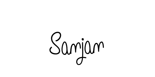 The best way (Angelique-Rose-font-FFP) to make a short signature is to pick only two or three words in your name. The name Sanjan include a total of six letters. For converting this name. Sanjan signature style 5 images and pictures png