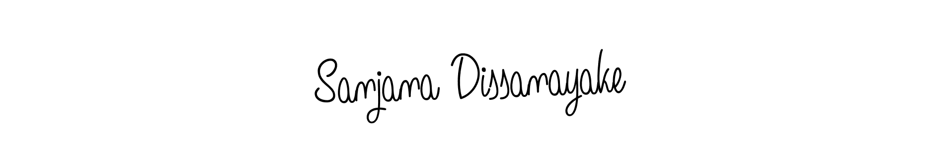 Use a signature maker to create a handwritten signature online. With this signature software, you can design (Angelique-Rose-font-FFP) your own signature for name Sanjana Dissanayake. Sanjana Dissanayake signature style 5 images and pictures png