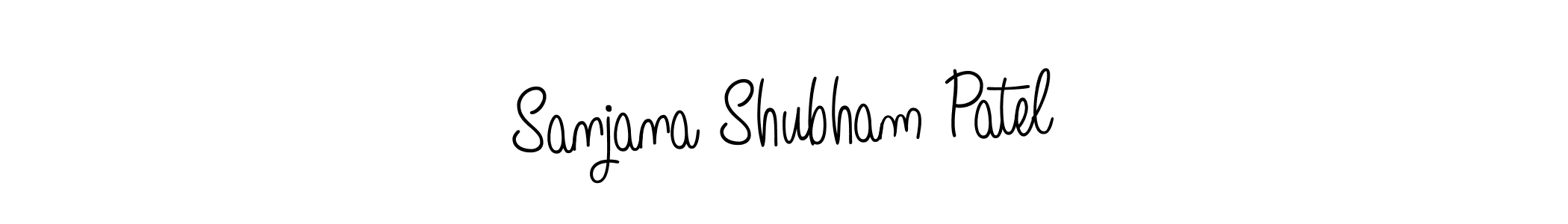 Angelique-Rose-font-FFP is a professional signature style that is perfect for those who want to add a touch of class to their signature. It is also a great choice for those who want to make their signature more unique. Get Sanjana Shubham Patel name to fancy signature for free. Sanjana Shubham Patel signature style 5 images and pictures png