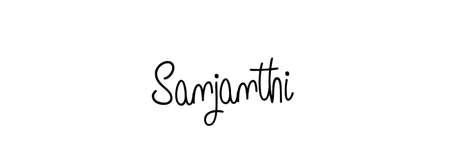 You should practise on your own different ways (Angelique-Rose-font-FFP) to write your name (Sanjanthi) in signature. don't let someone else do it for you. Sanjanthi signature style 5 images and pictures png