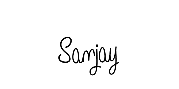 Make a beautiful signature design for name Sanjay. With this signature (Angelique-Rose-font-FFP) style, you can create a handwritten signature for free. Sanjay signature style 5 images and pictures png