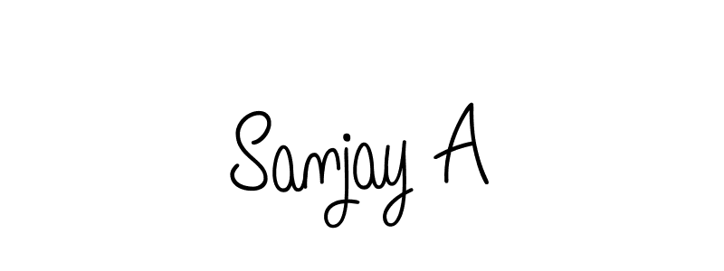 How to Draw Sanjay A signature style? Angelique-Rose-font-FFP is a latest design signature styles for name Sanjay A. Sanjay A signature style 5 images and pictures png