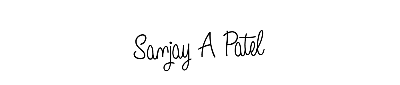 The best way (Angelique-Rose-font-FFP) to make a short signature is to pick only two or three words in your name. The name Sanjay A Patel include a total of six letters. For converting this name. Sanjay A Patel signature style 5 images and pictures png