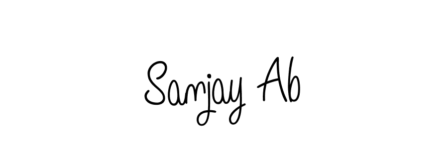 Make a beautiful signature design for name Sanjay Ab. With this signature (Angelique-Rose-font-FFP) style, you can create a handwritten signature for free. Sanjay Ab signature style 5 images and pictures png