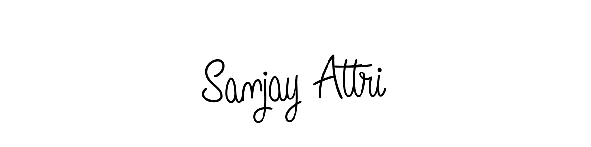 Use a signature maker to create a handwritten signature online. With this signature software, you can design (Angelique-Rose-font-FFP) your own signature for name Sanjay Attri. Sanjay Attri signature style 5 images and pictures png
