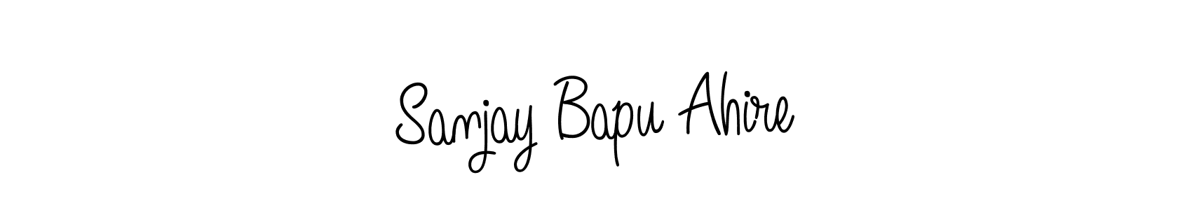 This is the best signature style for the Sanjay Bapu Ahire name. Also you like these signature font (Angelique-Rose-font-FFP). Mix name signature. Sanjay Bapu Ahire signature style 5 images and pictures png
