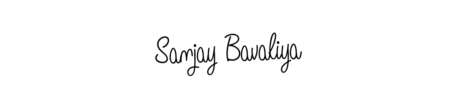 Sanjay Bavaliya stylish signature style. Best Handwritten Sign (Angelique-Rose-font-FFP) for my name. Handwritten Signature Collection Ideas for my name Sanjay Bavaliya. Sanjay Bavaliya signature style 5 images and pictures png