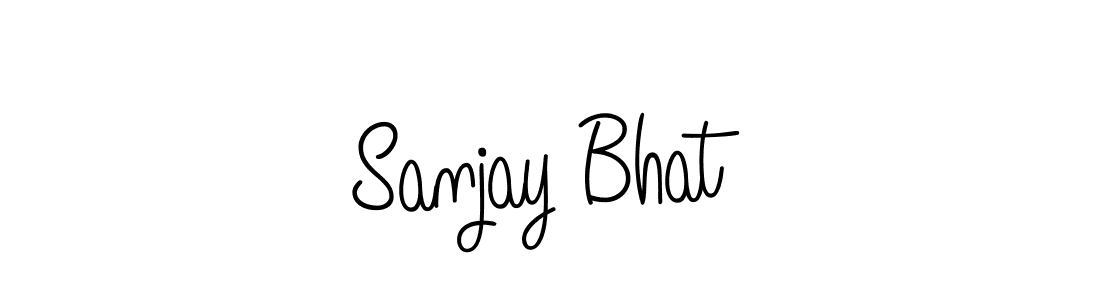 Make a beautiful signature design for name Sanjay Bhat. With this signature (Angelique-Rose-font-FFP) style, you can create a handwritten signature for free. Sanjay Bhat signature style 5 images and pictures png