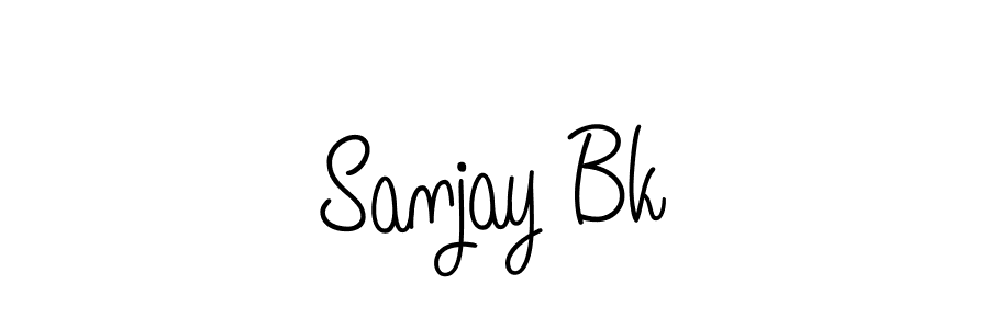if you are searching for the best signature style for your name Sanjay Bk. so please give up your signature search. here we have designed multiple signature styles  using Angelique-Rose-font-FFP. Sanjay Bk signature style 5 images and pictures png