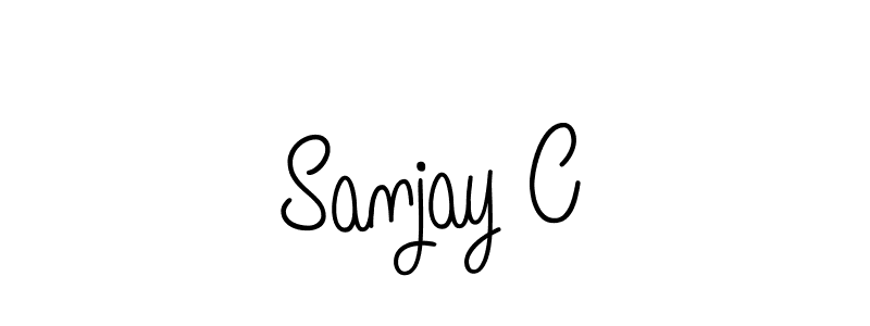You should practise on your own different ways (Angelique-Rose-font-FFP) to write your name (Sanjay C) in signature. don't let someone else do it for you. Sanjay C signature style 5 images and pictures png