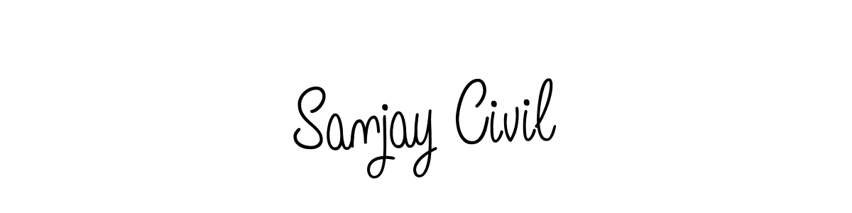Make a beautiful signature design for name Sanjay Civil. With this signature (Angelique-Rose-font-FFP) style, you can create a handwritten signature for free. Sanjay Civil signature style 5 images and pictures png