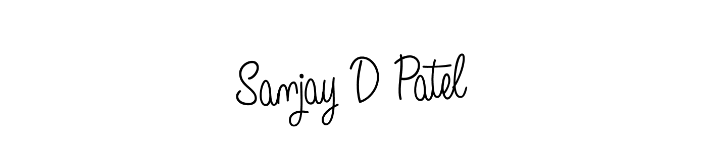 Use a signature maker to create a handwritten signature online. With this signature software, you can design (Angelique-Rose-font-FFP) your own signature for name Sanjay D Patel. Sanjay D Patel signature style 5 images and pictures png