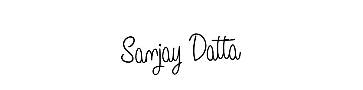Use a signature maker to create a handwritten signature online. With this signature software, you can design (Angelique-Rose-font-FFP) your own signature for name Sanjay Datta. Sanjay Datta signature style 5 images and pictures png
