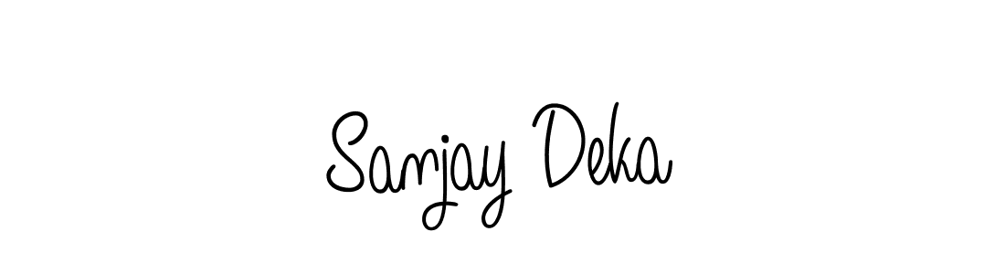 Design your own signature with our free online signature maker. With this signature software, you can create a handwritten (Angelique-Rose-font-FFP) signature for name Sanjay Deka. Sanjay Deka signature style 5 images and pictures png