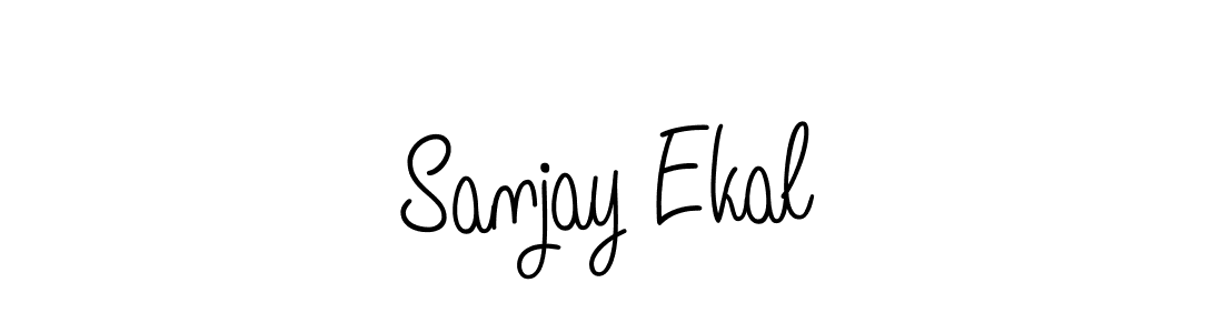 Sanjay Ekal stylish signature style. Best Handwritten Sign (Angelique-Rose-font-FFP) for my name. Handwritten Signature Collection Ideas for my name Sanjay Ekal. Sanjay Ekal signature style 5 images and pictures png