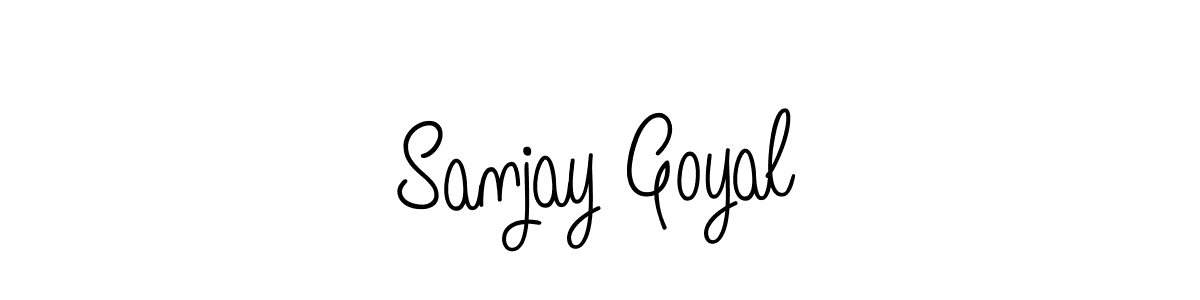 The best way (Angelique-Rose-font-FFP) to make a short signature is to pick only two or three words in your name. The name Sanjay Goyal include a total of six letters. For converting this name. Sanjay Goyal signature style 5 images and pictures png