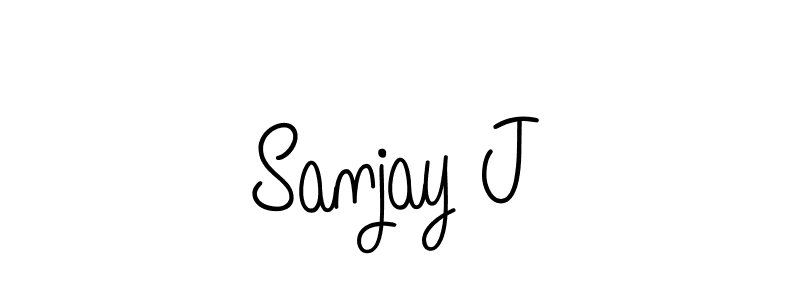 The best way (Angelique-Rose-font-FFP) to make a short signature is to pick only two or three words in your name. The name Sanjay J include a total of six letters. For converting this name. Sanjay J signature style 5 images and pictures png