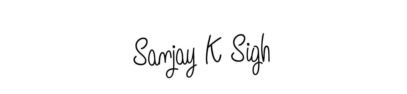 How to make Sanjay K Sigh name signature. Use Angelique-Rose-font-FFP style for creating short signs online. This is the latest handwritten sign. Sanjay K Sigh signature style 5 images and pictures png