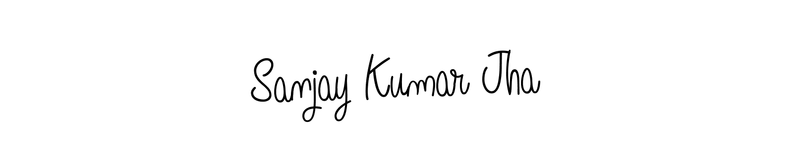 How to make Sanjay Kumar Jha name signature. Use Angelique-Rose-font-FFP style for creating short signs online. This is the latest handwritten sign. Sanjay Kumar Jha signature style 5 images and pictures png