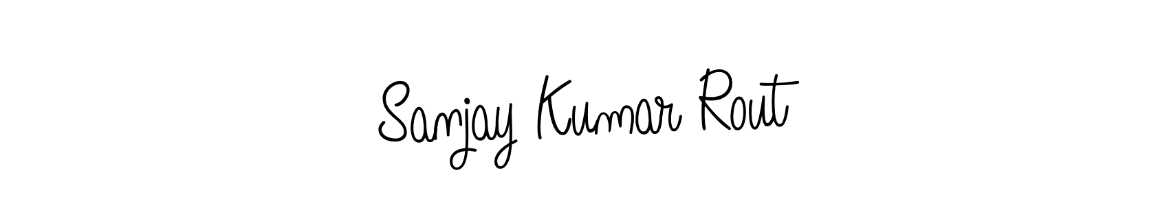 How to make Sanjay Kumar Rout name signature. Use Angelique-Rose-font-FFP style for creating short signs online. This is the latest handwritten sign. Sanjay Kumar Rout signature style 5 images and pictures png