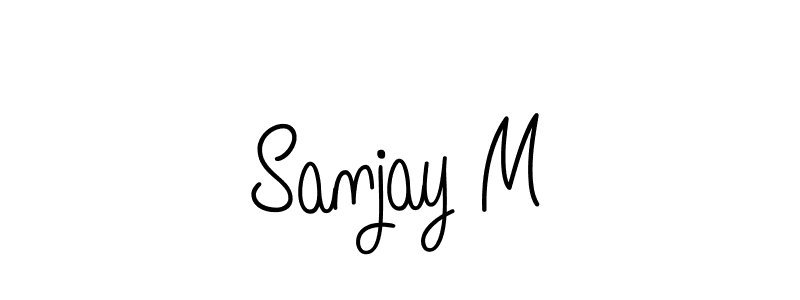 How to make Sanjay M signature? Angelique-Rose-font-FFP is a professional autograph style. Create handwritten signature for Sanjay M name. Sanjay M signature style 5 images and pictures png